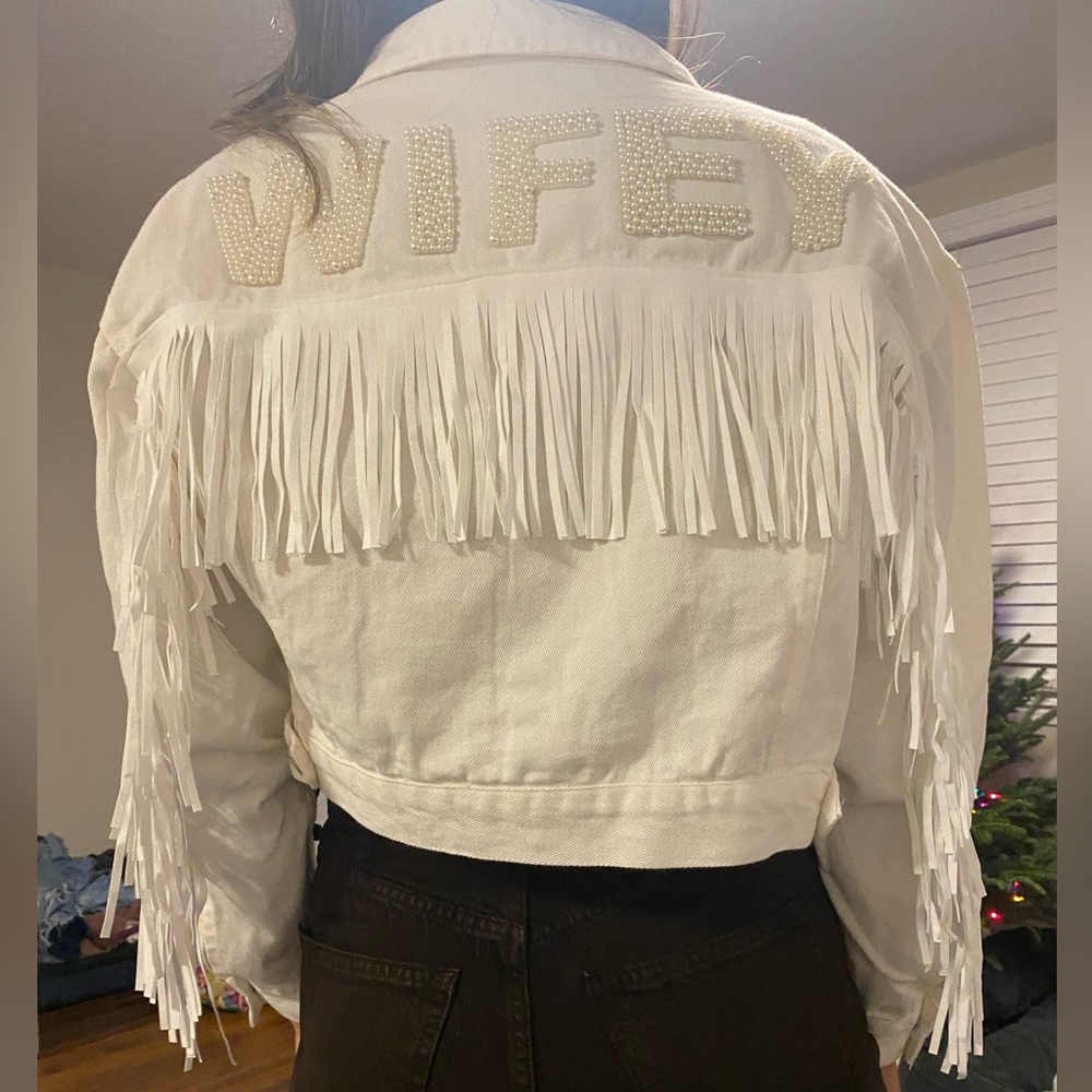 White “WIFEY” Jean Jacket